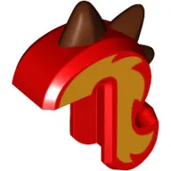 Animal Body Part, Cat Tail with Spikes, Yellow Streak, Reddish Brown Spikes