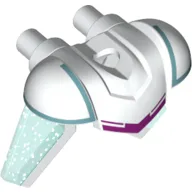 Minidoll Neckwear Armour with Glitter Trans-Blue Wings, 2 Bars