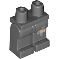 Hips and Dark Bluish Gray Legs with Pixelated Light Bluish Gray / Nougat Squares