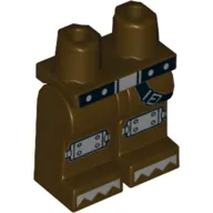 Hips and Dark Brown Legs with Black Belt, Strap, Metal Knee Caps, Toes