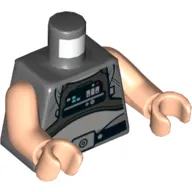 Torso Flight Suit, Control Panel, Black belt Print (TIE Pilot), Light Nougat Arms and Hands