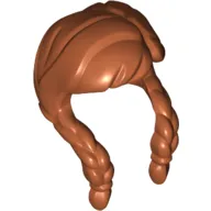 Hair Left Parted with 2 Long Braids Over Shoulders