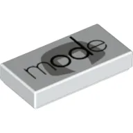 Tile 1 x 2 with 'mode' and Edna Mode Silhouette Print