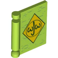 Book Cover with Yellow Diamond and 'WJW' Print