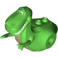 Animal Body Part, Dinosaur, 'Rex' Body with Dark Tan Chest, White Teeth print