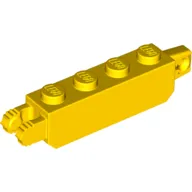 Hinge Brick 1 x 4 Locking with 1 Finger Vertical End and 2 Fingers Vertical End with 7 Teeth