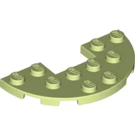 Plate Round Half 3 x 6 with 1 x 2 Cutout