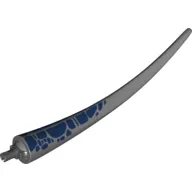 Animal Body Part, Dinosaur, Baryonyx Tail, with Pin, Dark Blue Spots Print