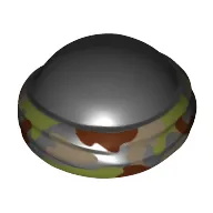 Bald Head with Tied Bandanna with Camouflage Print