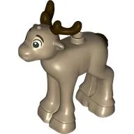Animal, Reindeer Baby with Dark Brown Antlers print