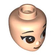 Minidoll Head Reddish Brown Eyes