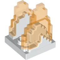 Plate Special 2 x 2 with Pixelated Trans-Orange Flames Pattern