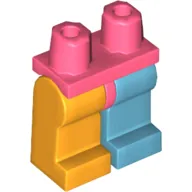 Hips and Medium Azure Left Leg, Bright Light Orange Right Leg