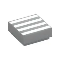 Tile 1 x 1 with White Lines/Stripes print