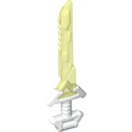 Weapon Sword with Angular Wide Hilt and Angular Blade Trans-Neon Green Pattern