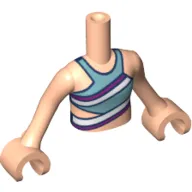 Minidoll Torso Girl Magenta, Sand Blue, White Top