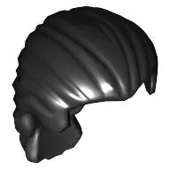 Hair Swept Back with Short Ponytail