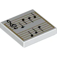 Tile 2 x 2 with Music Sheet Print
