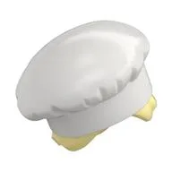 Hair and Hat, Chef, Bright Light Yellow Hair with Bun Pattern