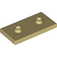 Plate Special 2 x 4 with Groove and Two Center Studs (Jumper)