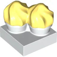 Duplo Food, Two Cakes on Plate Yellow