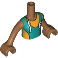 Minidoll Torso Girl, Dark Azure/Yellow Swimming Suit, Sea Horse Logo, Zipper