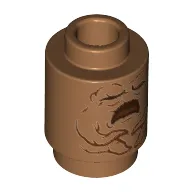 Brick Round 1 x 1 Open Stud with Mandrake Root Print