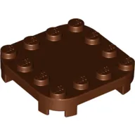 Plate Round Corners 4 x 4 x 2/3 Circle with Reduced Knobs