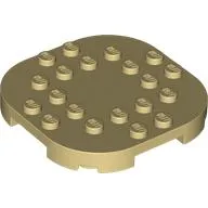 Plate Round Corners 6 x 6 x 2/3 Circle with Reduced Knobs