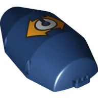 Concrete Mixer Half Shell with Orange Arrow, White Circle print