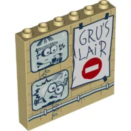 Panel 1 x 6 x 5 with Security Monitors, 'GRU'S LAIR' Poster Print