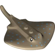 Animal, Stingray with Medium Blue Spots, Black Eyes print