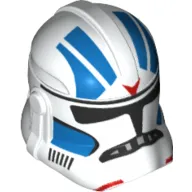 Helmet Clone Trooper Phase 2, Closed Front, 501st Legion Commander Blue Marking Print