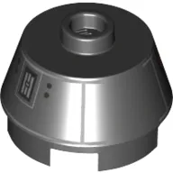 Brick Round 2 x 2 Truncated Cone with Light Bluish Grey Droid Print (U5-GG)