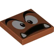 Tile 2 x 2 with Goomba Face and Open Mouth Print