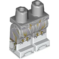 Hips with Light Bluish Gray Legs and White Boots Pattern with White/Gold/Light Bluish Grey Lines print (The Vision)