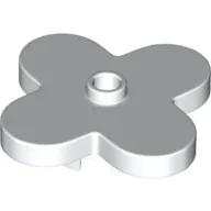 Flower 4 x 4 Rounded Petals with Center Stud