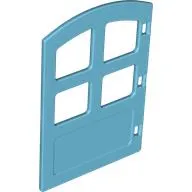 Duplo Door 1 x 4 x 4 with Four Panes, Same Size and Curved Top