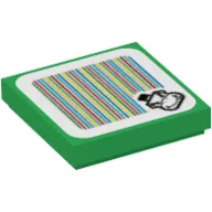 Tile 2 x 2 with Bowser Jr and Barcode Print (Sticker)