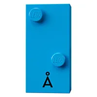 Braille Brick 2 x 4 with 2 Studs ⠡ and 'Å' print