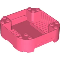 Pod, Square Rounded Corners, Back, 8 x 8 x 2, Corner Studs, and Recessed Slots