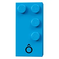 Braille Brick 2 x 4 with 4 Studs ⠹ and 'Ô' print
