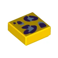 Tile 1 x 1 with Purple Leopard Dots print