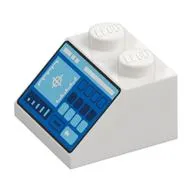 Brick Sloped 45° 2 x 2 with Computer Screen, with Crosshairs print