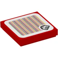 Tile 2 x 2 with Huckit Crab and Barcode Print (Sticker)