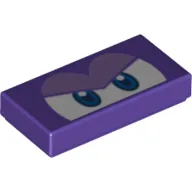 Tile 1 x 2 with Angry Blue Eyes (Spiny Cheep Cheep) Print
