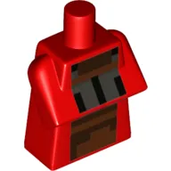 Torso Special, Long with Folded Arms with Pixelated Black, Silver, and Copper Squares Print