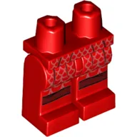 Hips and Red Legs with Robe Bottom with Dark Red Hem Print