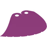 Neckwear Cape, Long, Swept Right, Small Triangular Cutouts on Edge