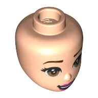 Minidoll Head Brown Eyes, Dark Pink Lips print